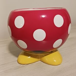 Adorable Minnie Mouse Planter with Yellow Base